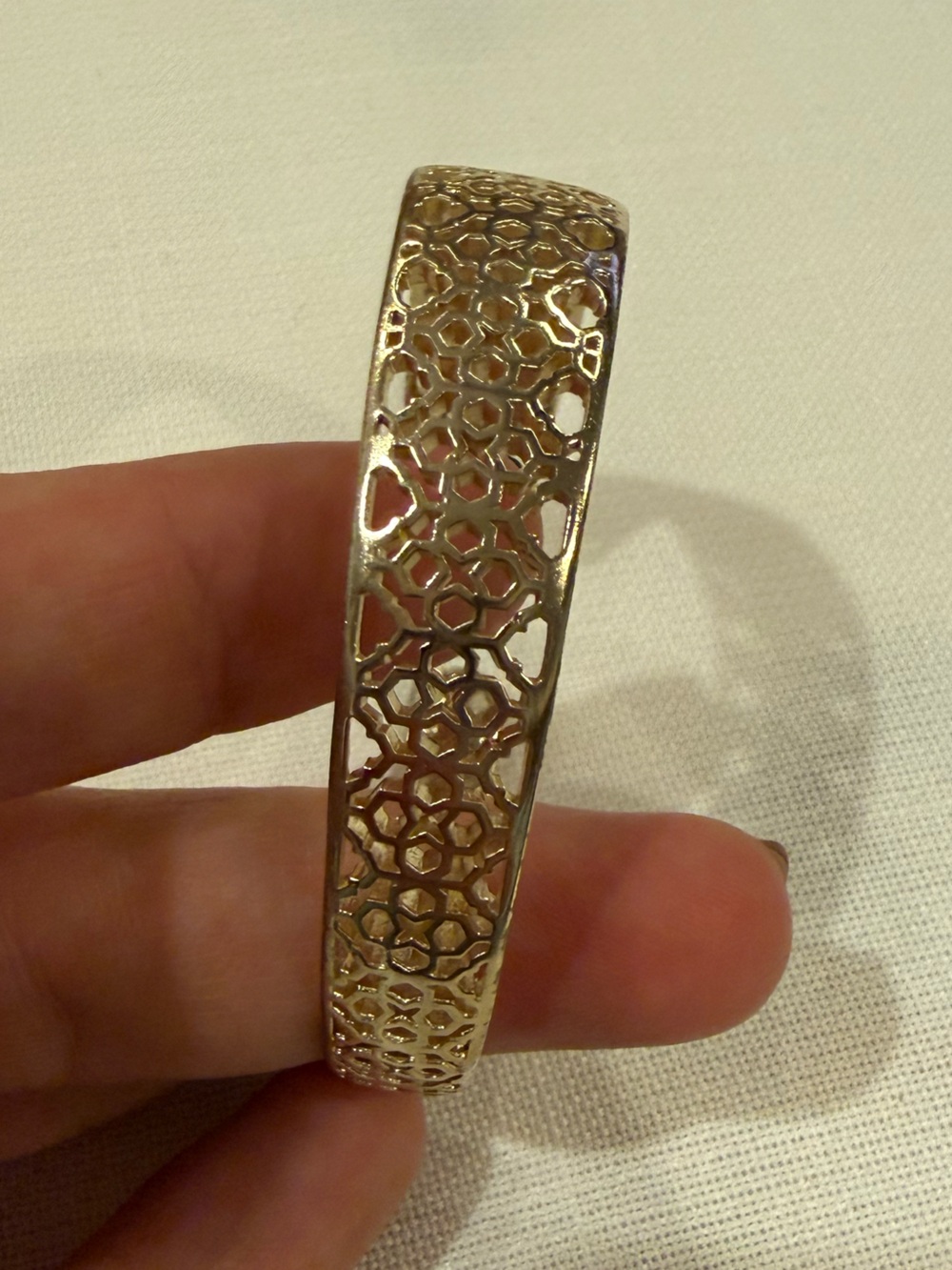 Kendra Scott Gold Filigree Openwork Bangle Bracelet
